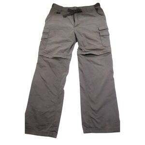 BC Clothing Mens Convertible Cargo Pants M x 32 Gray Hiking Zip Off Travel